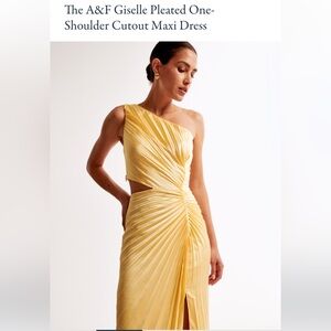 Elegant Yellow One-Shoulder Dress